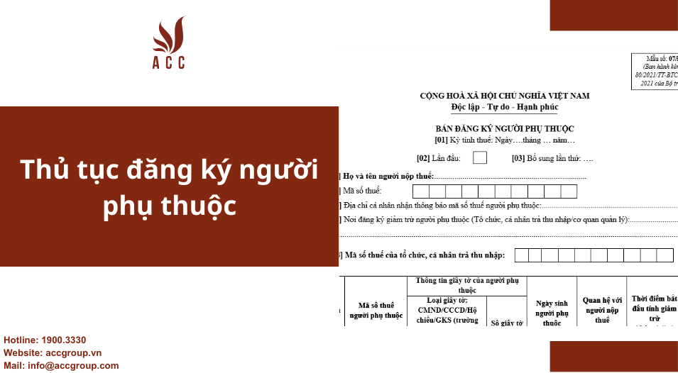 Thủ tục đăng ký người phụ thuộc