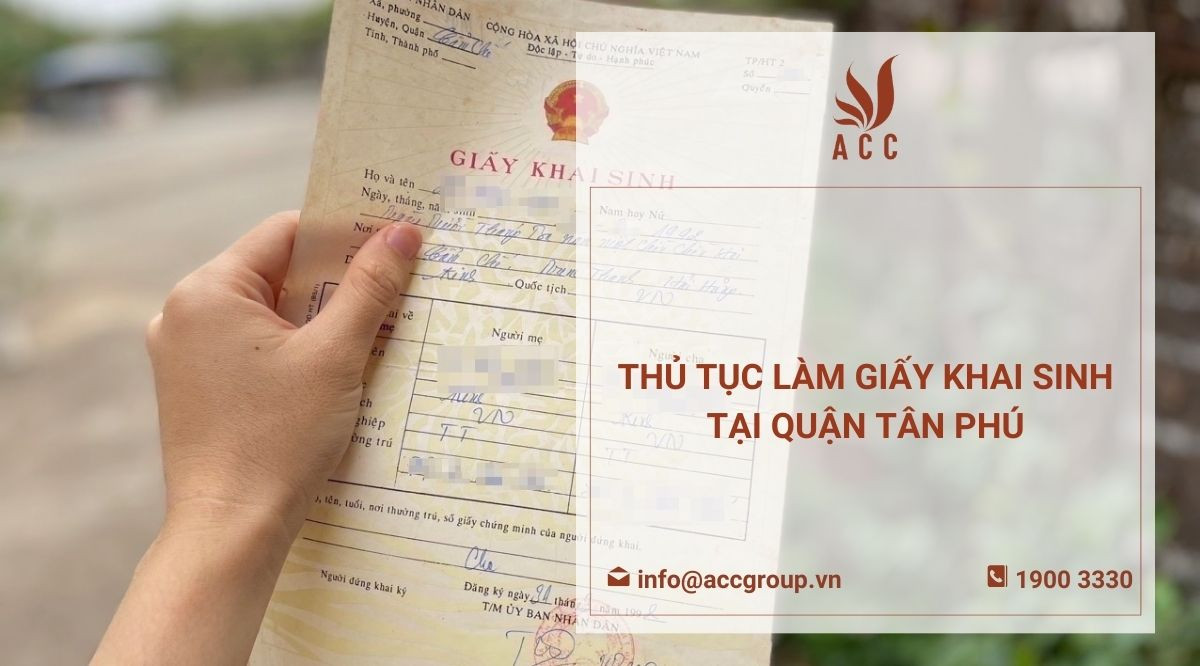 Thủ tục làm giấy khai sinh tại quận Tân Phú