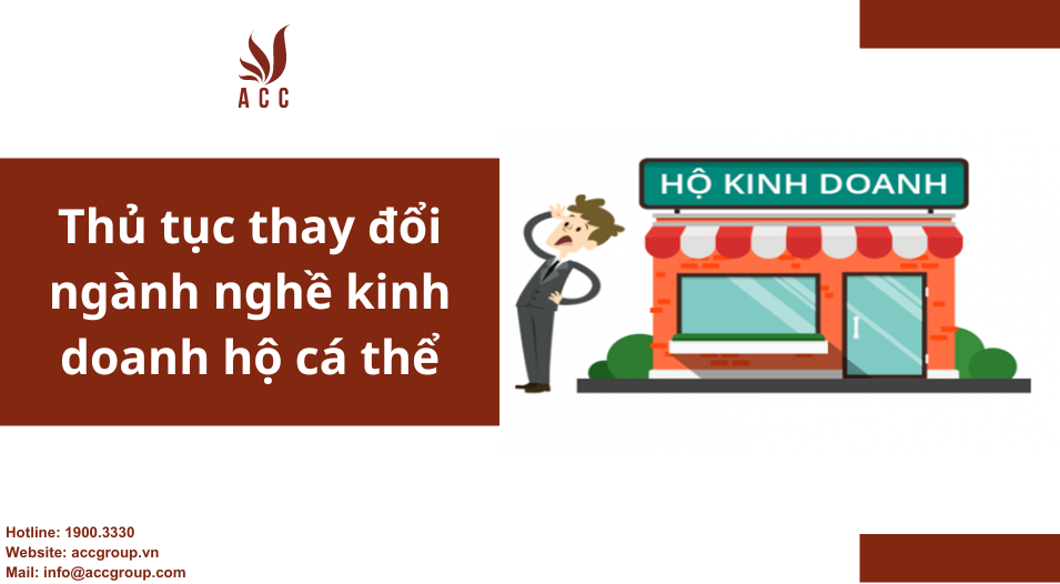 Thủ tục thay đổi ngành nghề kinh doanh hộ cá thể