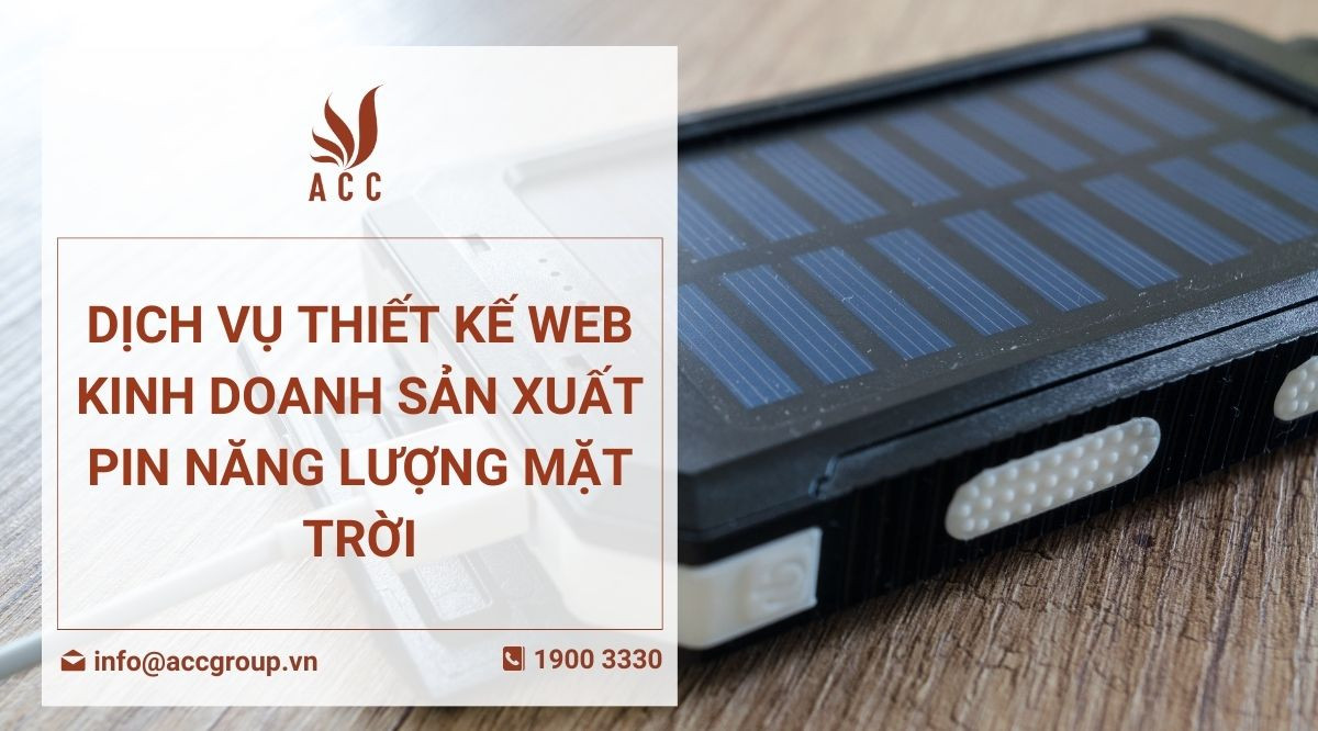 Dịch vụ thiết kế web kinh doanh sản xuất pin năng lượng mặt trời