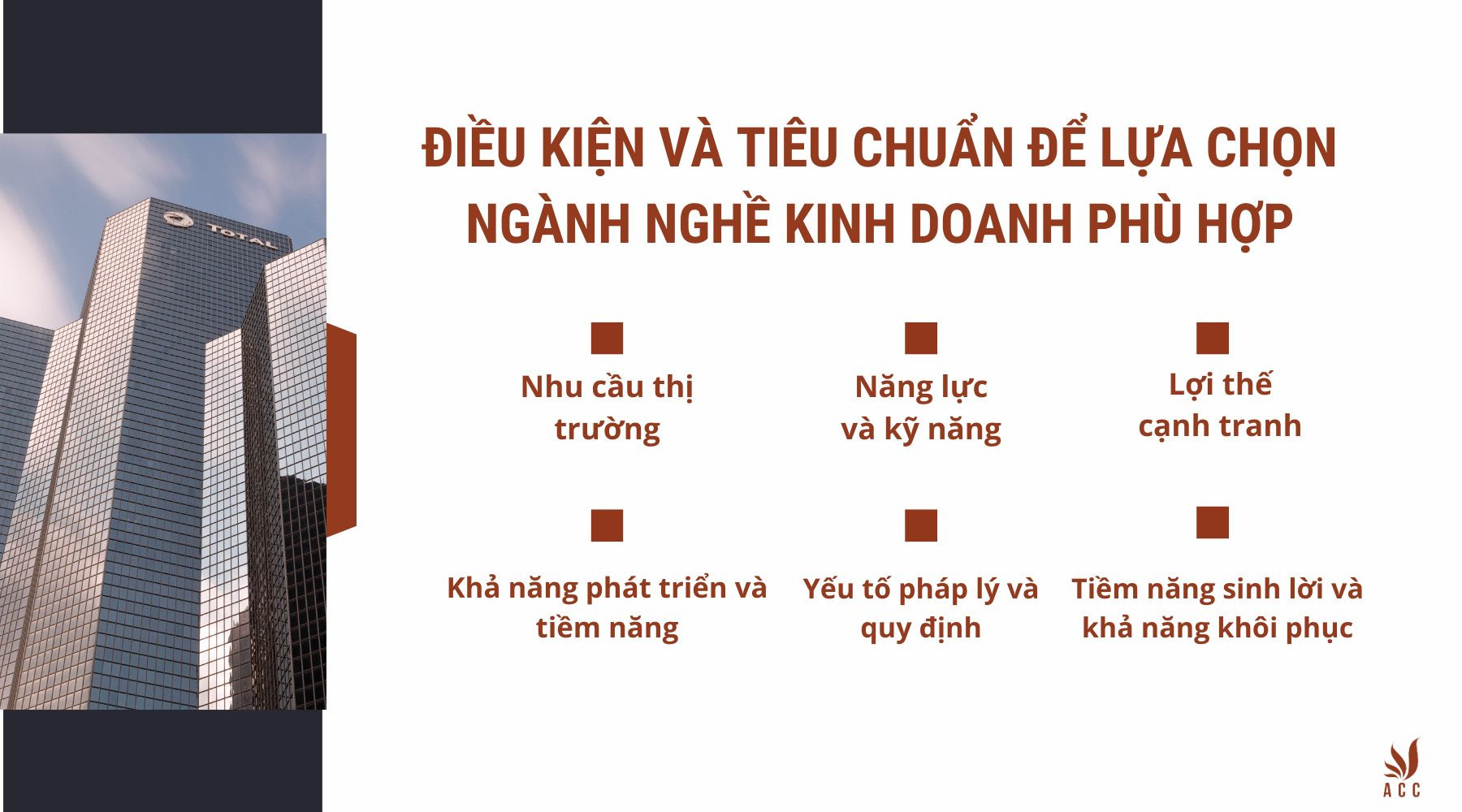 Điều kiện và tiêu chuẩn để lựa chọn ngành nghề kinh doanh phù hợp