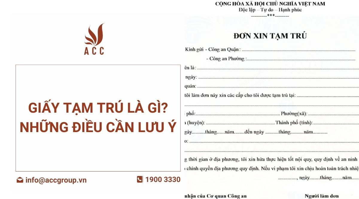 Giấy tạm trú là gì Những điều cần lưu ý