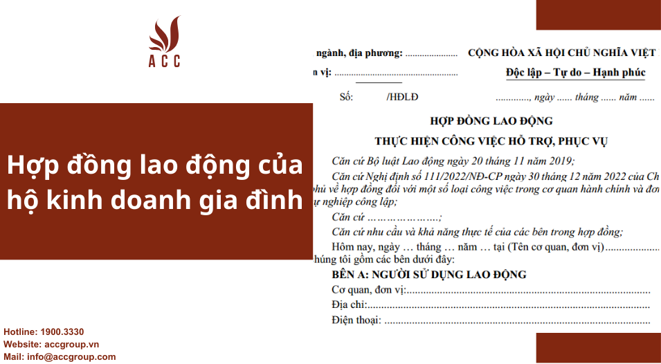 Hợp đồng lao động của hộ kinh doanh gia đình