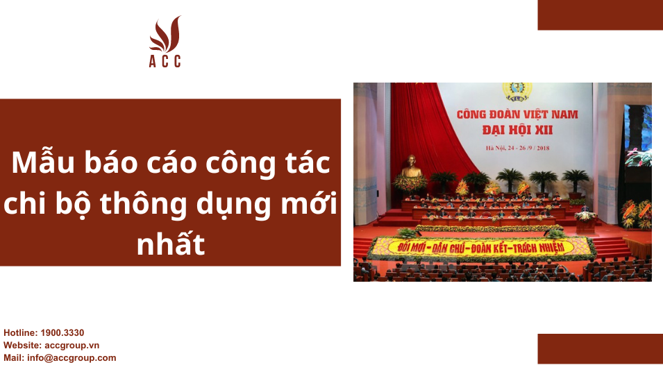 Mẫu báo cáo công tác chi bộ thông dụng mới nhất