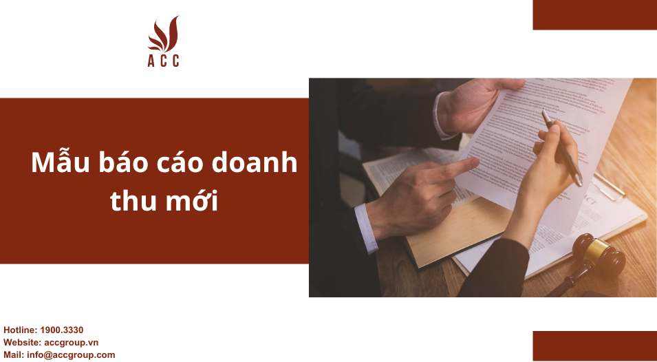 Mẫu báo cáo doanh thu mới