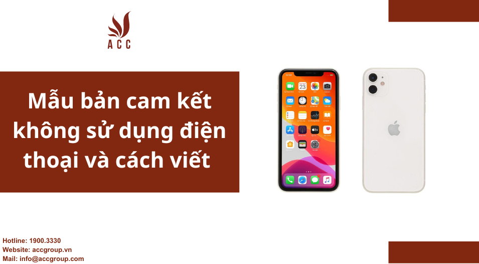 Mẫu bản cam kết không sử dụng điện thoại và cách viết