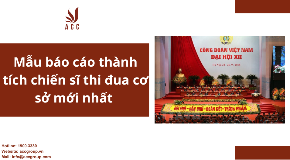 Mẫu báo cáo thành tích chiến sĩ thi đua cơ sở mới nhất