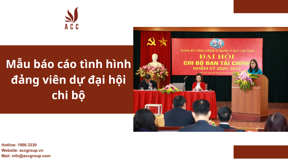Mẫu báo cáo tình hình đảng viên dự đại hội chi bộ