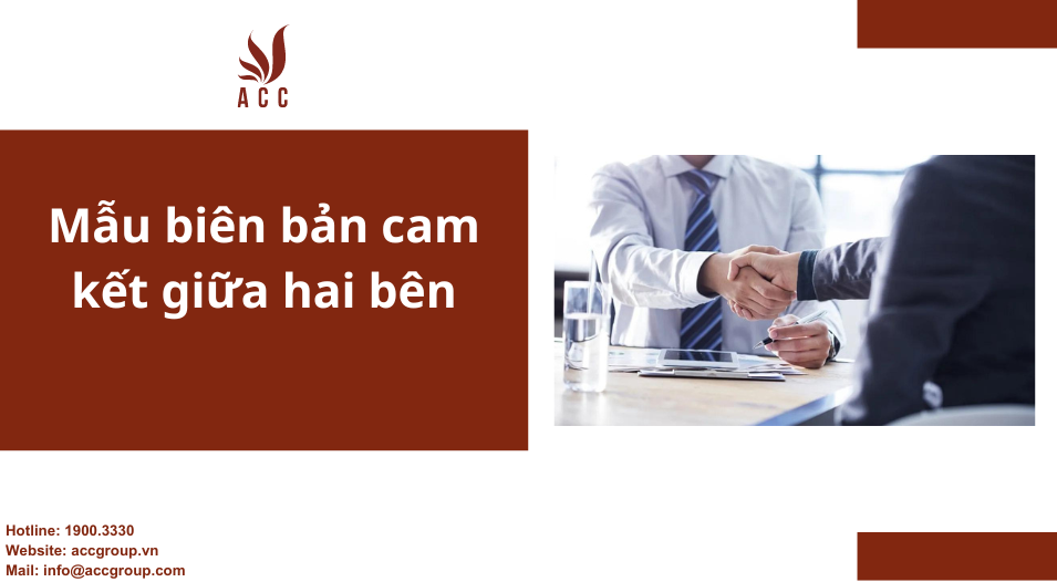 Mẫu biên bản cam kết giữa hai bên