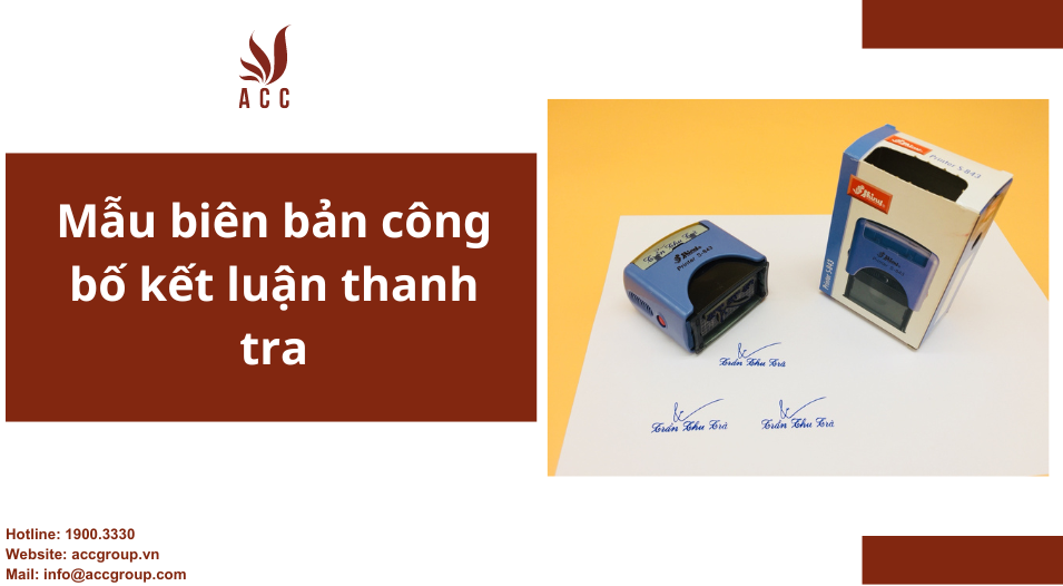 Mẫu biên bản công bố kết luận thanh tra