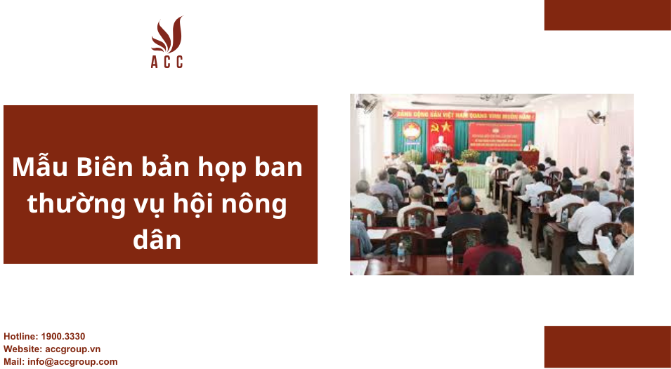 Mẫu Biên bản họp ban thường vụ hội nông dân