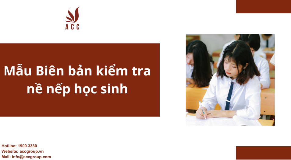 Mẫu Biên bản kiểm tra nề nếp học sinh