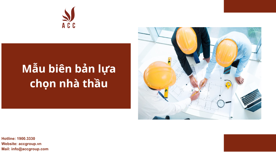 Mẫu biên bản lựa chọn nhà thầu