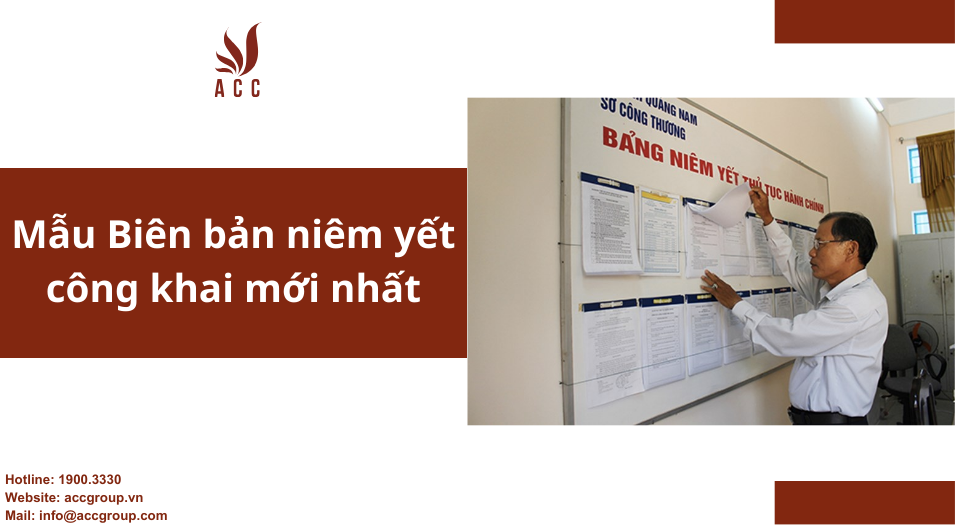 Mẫu Biên bản niêm yết công khai mới nhất