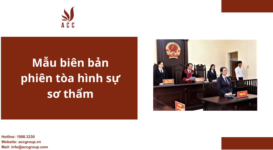 biên bản phiên tòa hình sự sơ thẩm