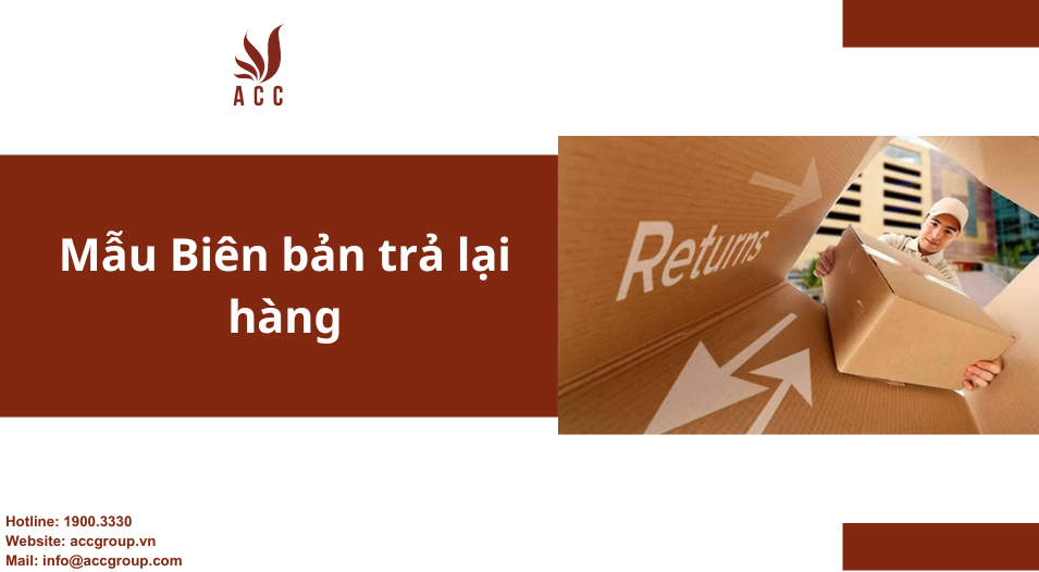 Mẫu biên bản trả lại hàng