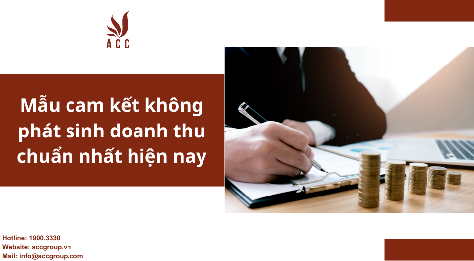 Mẫu cam kết không phát sinh doanh thu chuẩn nhất hiện nay