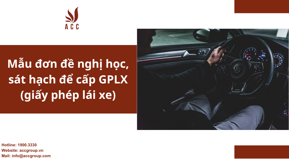 Mẫu đơn đề nghị học, sát hạch để cấp GPLX (giấy phép lái xe)