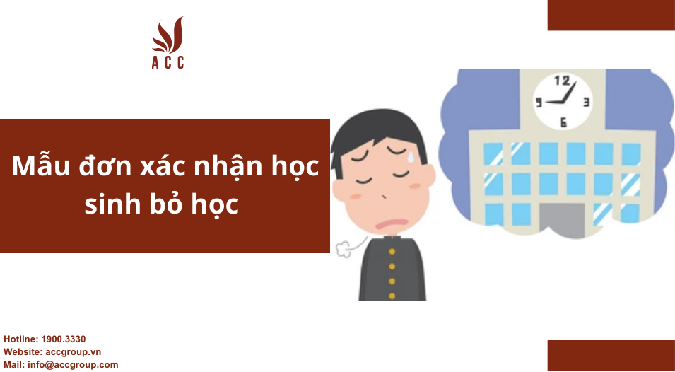 Mẫu đơn xác nhận học sinh bỏ học