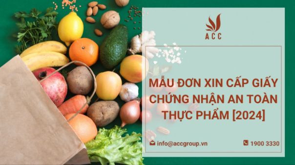 Mẫu đơn xin cấp giấy chứng nhận an toàn thực phẩm