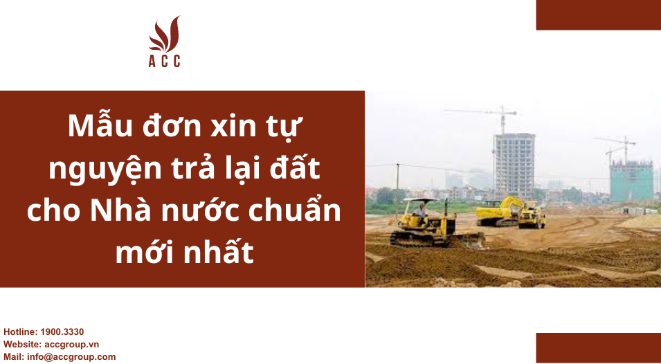 Mẫu đơn xin tự nguyện trả lại đất cho Nhà nước chuẩn mới nhất