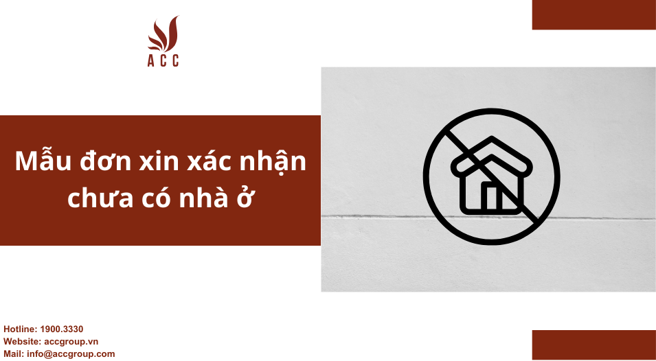 Mẫu đơn xin xác nhận chưa có nhà ở