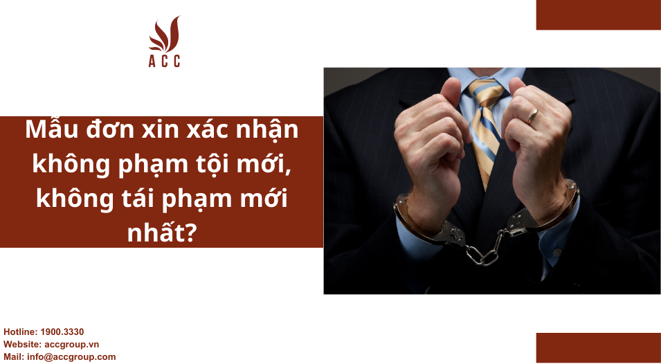 Mẫu đơn xin xác nhận không phạm tội mới, không tái phạm mới nhất?