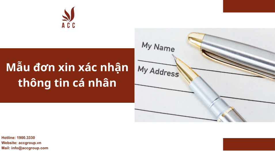 Mẫu đơn xin xác nhận thông tin cá nhân
