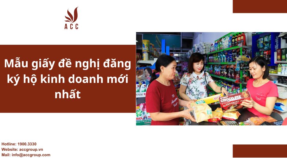 Mẫu Giấy đề nghị đăng ký hộ kinh doanh mới nhất