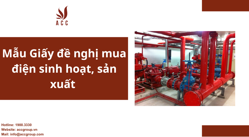 Mẫu Giấy đề nghị mua điện sinh hoạt, sản xuất