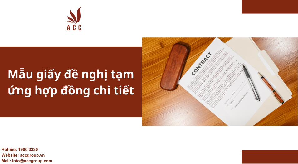 Mẫu giấy đề nghị tạm ứng hợp đồng chi tiết