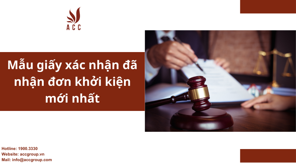 Mẫu giấy xác nhận đã nhận đơn khởi kiện mới nhất