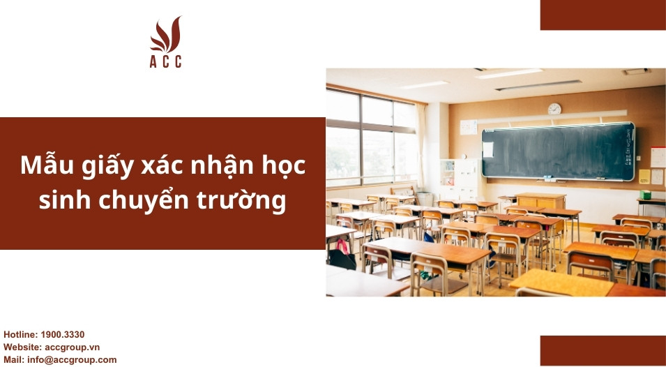 Mẫu giấy xác nhận học sinh chuyển trường