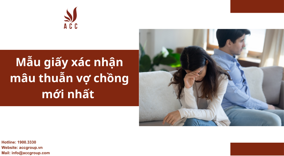 Mẫu giấy xác nhận mâu thuẫn vợ chồng mới nhất