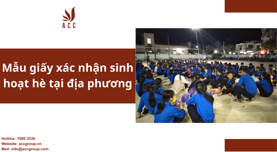 Mẫu giấy xác nhận sinh hoạt hè tại địa phương