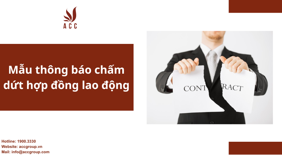 Mẫu thông báo chấm dứt hợp đồng lao động