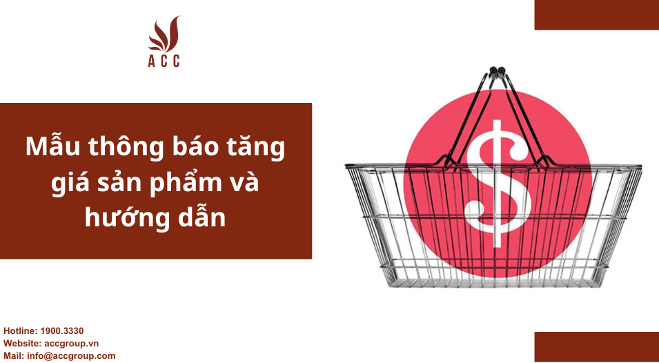 Mẫu thông báo tăng giá sản phẩm và hướng dẫn