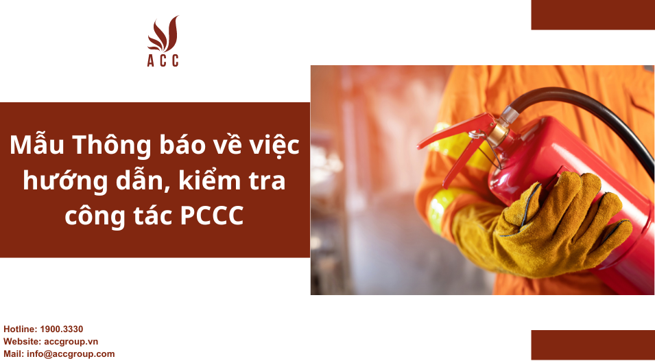 Mẫu Thông báo về việc hướng dẫn, kiểm tra công tác PCCC