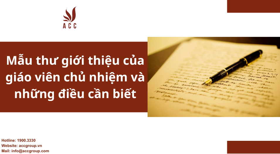 Mẫu thư giới thiệu của giáo viên chủ nhiệm và những điều cần biết