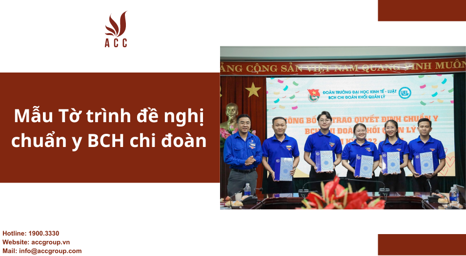 Mẫu tờ trình đề nghị chuẩn y BCH chi đoàn