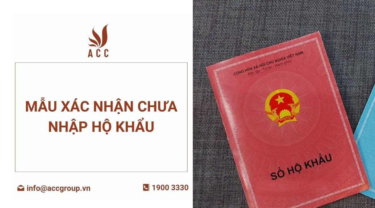 Mẫu xác nhận chưa nhập hộ khẩu