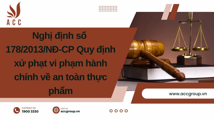 Nghị định số 178/2013/NĐ-CP Quy định xử phạt vi phạm hành chính về an toàn thực phẩm