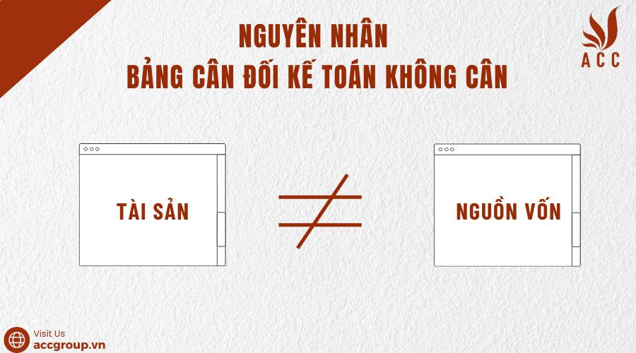 Nguyên nhân bảng cân đối kế toán không cân