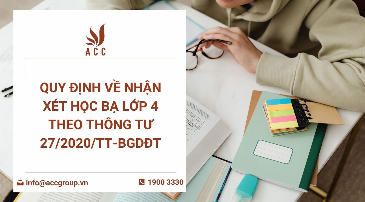 Quy định về nhận xét học bạ lớp 4 theo thông tư 272020TT-BGDĐT