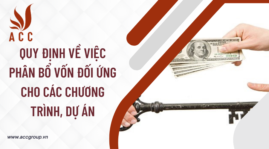 Quy định về việc phân bổ vốn đối ứng cho các chương trình, dự án