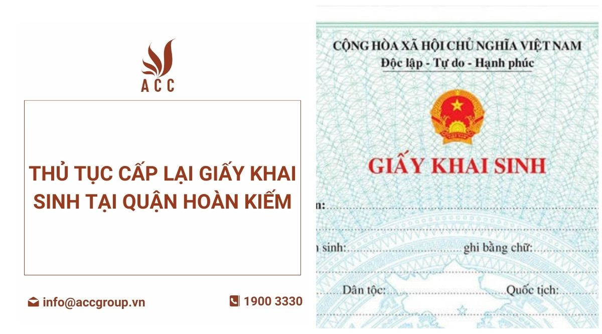 Thủ tục cấp lại giấy khai sinh tại quận Hoàn Kiếm