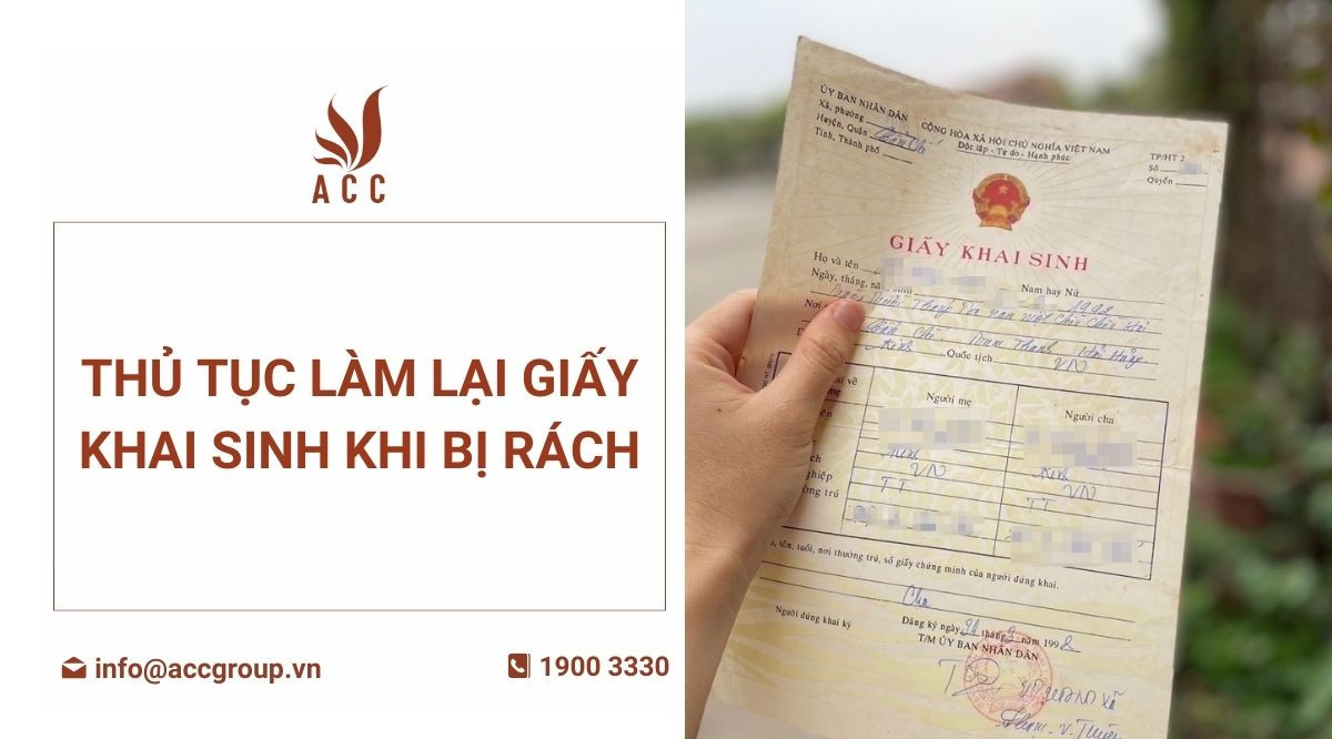 Thủ tục làm lại giấy khai sinh khi bị rách