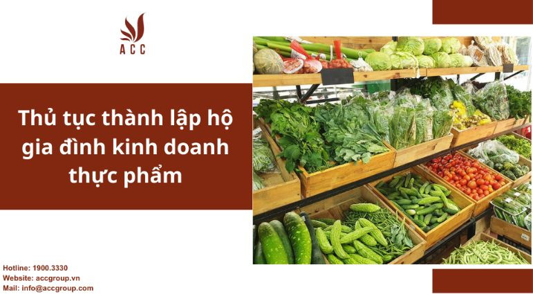 Thủ tục thành lập hộ gia đình kinh doanh thực phẩm