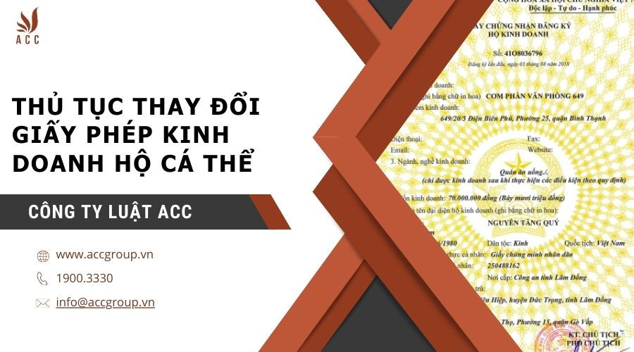 thủ tục thay đổi giấy phép kinh doanh hộ cá thể