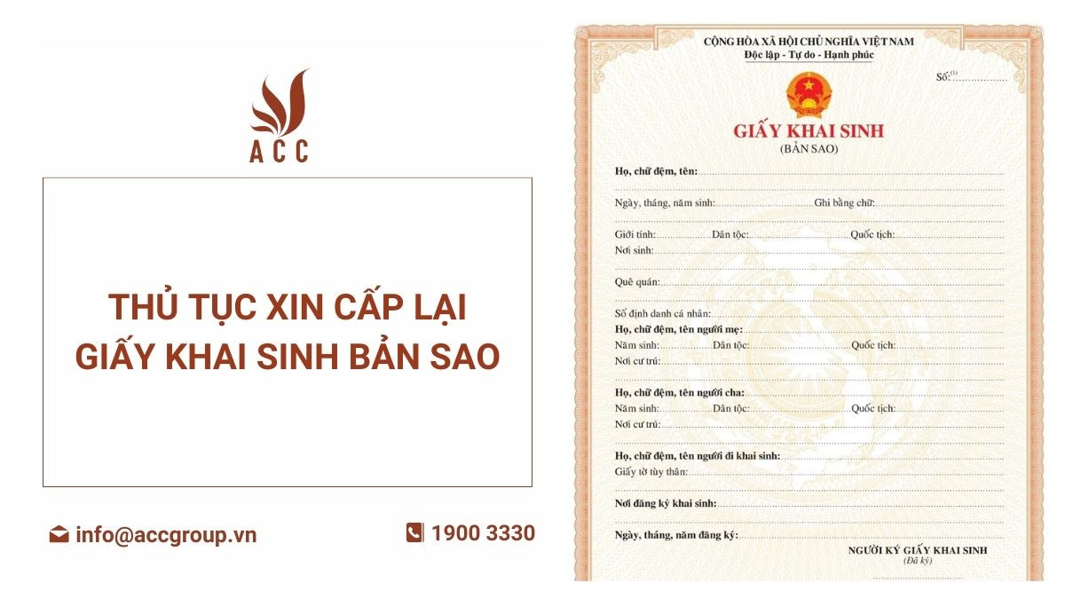 Thủ tục xin cấp lại giấy khai sinh bản sao nhanh chóng